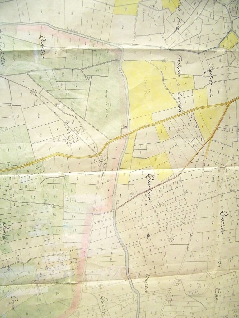 Cadastre de la zone devant accueillir la future École de l'air.