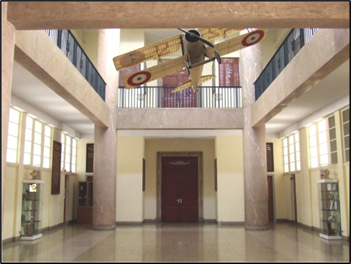 Le Temple actuellement avec l’avion de Guynemer à l’échelle ½.