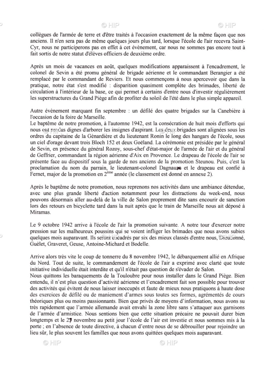 L'histoire de la promotion 1941 à Salon-de Provence en 1942 page 3
