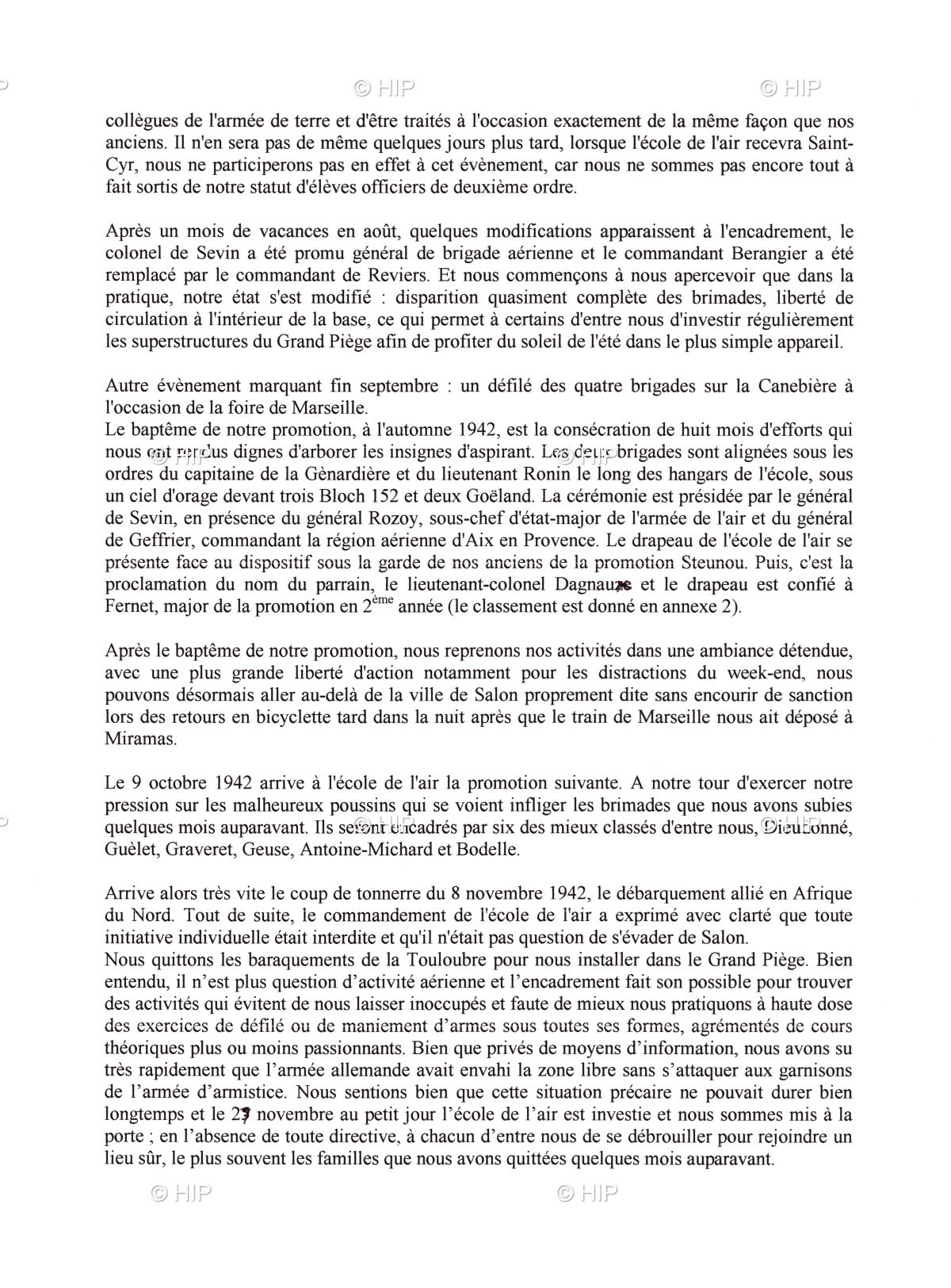 L'histoire de la promotion 1941 à Salon-de Provence en 1942 page 3