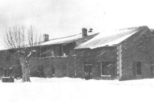 Mess officiers sous la neige en 1947